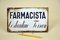 Señal Farmacia o farmacia italiana vintage de metal esmaltado, años 30, Imagen 2