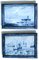 Marinelandschafts-Keramikfliesen von Emile Gallé, 2er Set 1