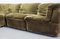 Green Velvet Modular Sectional Sofa Set from Rolf Benz, 1970s, Set of 7 11