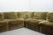 Green Velvet Modular Sectional Sofa Set from Rolf Benz, 1970s, Set of 7 8