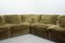 Green Velvet Modular Sectional Sofa Set from Rolf Benz, 1970s, Set of 7, Image 8