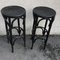 Black Bistro Stools in the Style of Thonet, 1980s, Set of 2 1