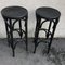 Tabourets de Bistrot Noirs Style Thonet, 1980s, Set de 2 1