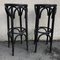 Tabourets de Bistrot Noirs Style Thonet, 1980s, Set de 2 2