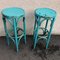 Turquoise Bistro Stools in the Style of Thonet, 1980s, Set of 2 1