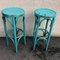 Turquoise Bistro Stools in the Style of Thonet, 1980s, Set of 2 2