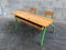 French School Bench and Desk, 1960s, Image 1