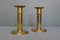 Danish Gold-Plated 24kt Candleholders from Altecco, 1970s, Set of 2 1