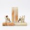 British Alabaster Terrier Dog Bookends, 1930s, Set of 2 3