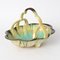 Drip Glaze Pottery Basket form Faiencerie Thulin, 1920s 1