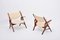 Poltrone Sawbuck in palissandro di Hans J. Wegner, anni '50, set di 2, Immagine 2