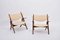 Poltrone Sawbuck in palissandro di Hans J. Wegner, anni '50, set di 2, Immagine 6