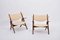 Rosewood Sawbuck Lounge Chairs by Hans J. Wegner, 1950s, Set of 2 6