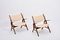 Poltrone Sawbuck in palissandro di Hans J. Wegner, anni '50, set di 2, Immagine 3