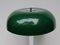 Mushroom Chrome Table Lamp with Dark Green Plastic Shade, 1960s 5