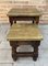 19th-Century Spanish Zinc Top Nesting Tables with Turned Legs, Set of 2, Image 5