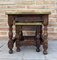 19th-Century Spanish Zinc Top Nesting Tables with Turned Legs, Set of 2 2