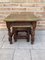 19th-Century Spanish Zinc Top Nesting Tables with Turned Legs, Set of 2 3