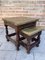 19th-Century Spanish Zinc Top Nesting Tables with Turned Legs, Set of 2, Image 7