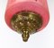 Antique Pendant in Pink Opaline Glass with Brass Edge & Suspension, 1860s, Image 3