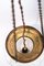 Antique Pendant in White Opaline Glass with Brass Edge & Suspension, 1860s 8