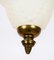 Antique Pendant in White Opaline Glass with Brass Edge & Suspension, 1860s 3
