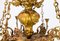 Lámpara de araña de iglesia francesa de bronce con bellas decoraciones, década de 1880, Imagen 4