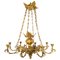 French Church Chandelier in Bronze with Beautiful Decorations, 1880s 1