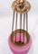 Antique Pendant in Pink Opaline Glass with Brass Edge and Suspension, 1860s 3
