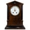 French Fireplace Table Clock in Mahogany, 1840s, Image 1