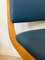 Metal, Wood & Navy Blue Eco-Leather Dining Chair, 1960s 7