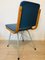 Metal, Wood & Navy Blue Eco-Leather Dining Chair, 1960s 3
