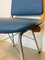 Metal, Wood & Navy Blue Eco-Leather Dining Chair, 1960s 9