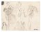 Study of Figures - Original Pencil Drawing by Marcel Mangin - 20th Century 1950 ca. 1