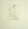 Nude - Original Etching by Lucio Fontana - 1964, Image 1