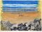 Le Retour par la Plage (Tunisie) - Original Monotype by E.Deschler - 1977 1977, Image 1