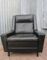 Mid-Century Black Leather Easy Chair from Leolux, 1960s, Immagine 2
