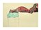 Descanso reclinado masculino masculino con liégono - década de 2000 - After Egon Schiele, Imagen 1