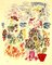 Brautjungfern mit Blumen - Original Lithographie von C. Terechkovitch Late 1900 1