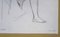 Sitting Nude Model - Original Pencil Drawing on Cardboard by Emile Deschler 1986 3