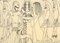 Scène Mythologique - Dessin à l'Encre Original sur Parchemin par Buscot mid 1900 3