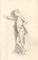 Posing Male Modell - Original Zeichnung 19. Jahrhundert 19. Jh 1