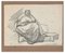 Figurine sitzend - Original Kohlezeichnung von Aimé Millet - Mitte 19. Jahrhundert Mitte 19. Jahrhundert 1