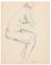 Nudi femminili - Disegno acquarello originale y artista sconosciuto, inizio XX secolo, fine XIX secolo, Immagine 1