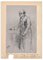 Portrait of Teacher - Dessin au Plume Original par ACC Rodet - Mid 19th 19th Century Mid-19th Century 1