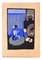 Blue Christmas - Incisione su legno colorata a mano a tempera su carta - Art Déco - anni '20, Immagine 1