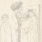 Une Chambre - Original Pencil Drawing by Unknown French Artist Late 1800 Late 19th Century 2