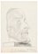 Male Profile - Original Pencil Drawing by A. E. de Noailles - Early 20th Century Early 20th Century 1