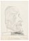 Profilo maschile - Disegno con matita originale di AE de Noailles - Inizi del XX secolo, Immagine 1