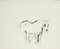 Horse - China Ink Drawing - Mid 20th Century 1950s, Image 2